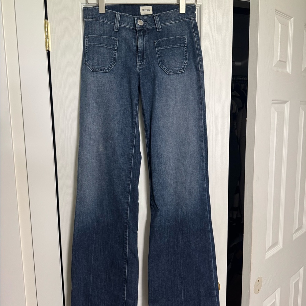 Hudson Jeans Women's Wise Leg Flare in Classic Blue